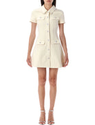  Collared denim mini dress by Self Portrait available for hire in Australia
