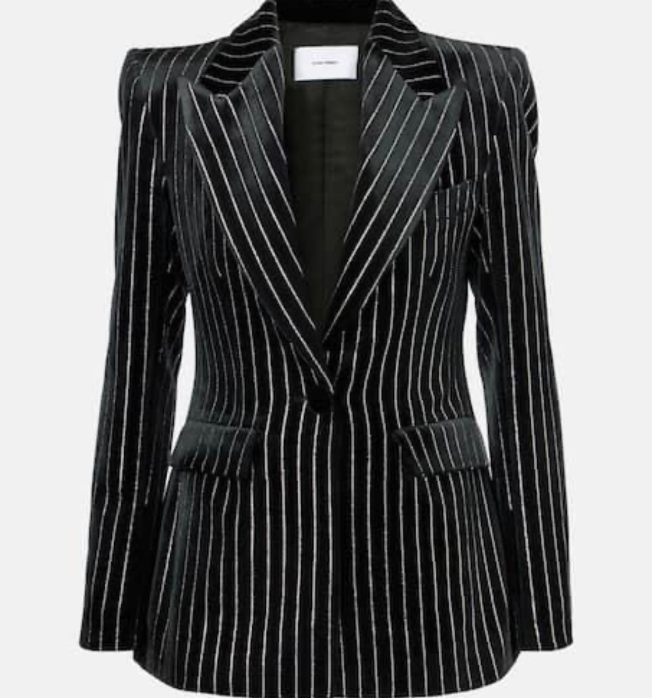 Suit blazer and pants Women’s Crystal-embellished pinstripe velvet by Alex Perry available for hire in Australia
