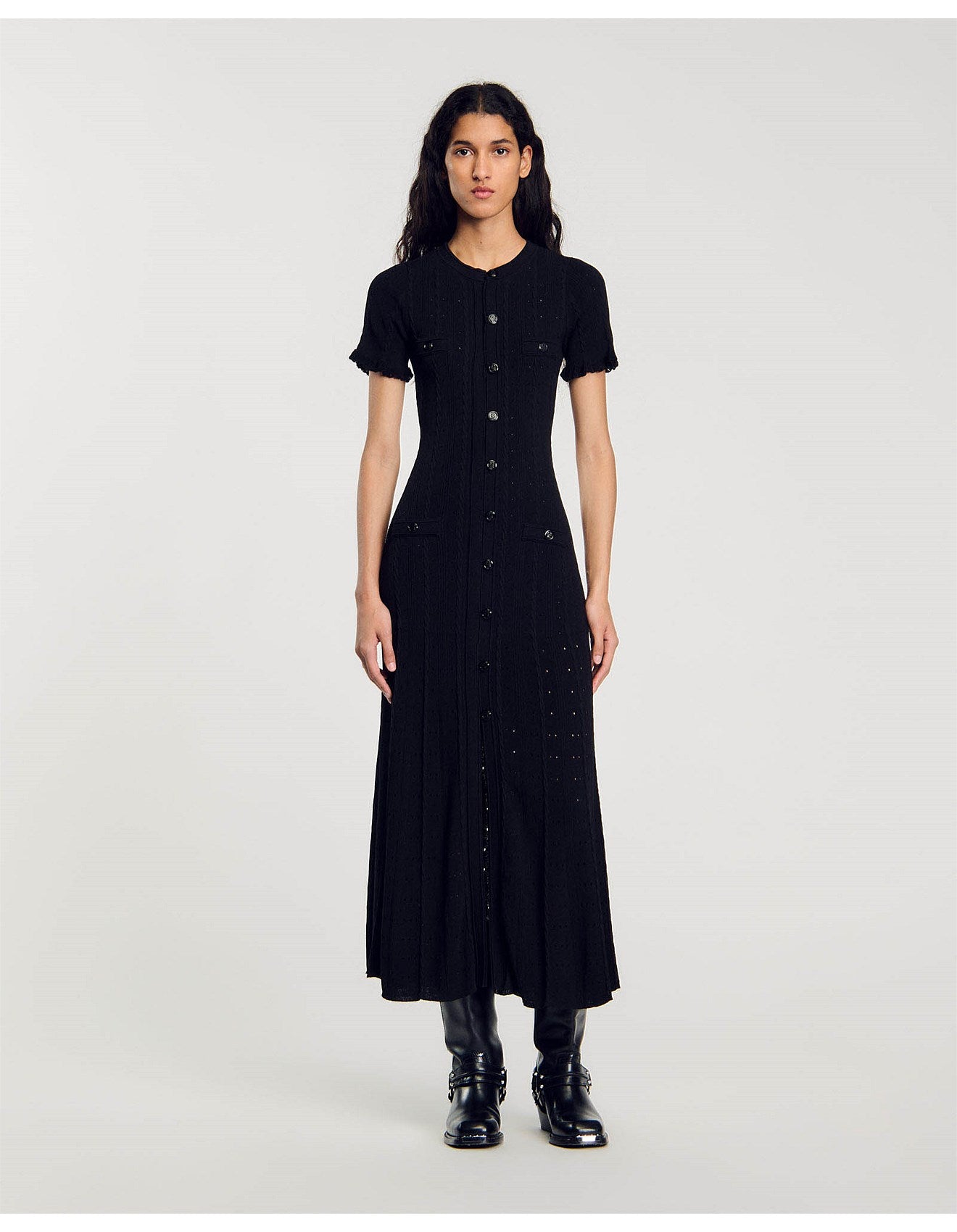 Milo Knitted Dress by Sandro available for hire in Bondi, NSW