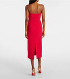 Rebecca Vallance Akari Strapless Midi Dress Red Size 8 by Rebecca Vallance available for hire in Hampton East, VIC