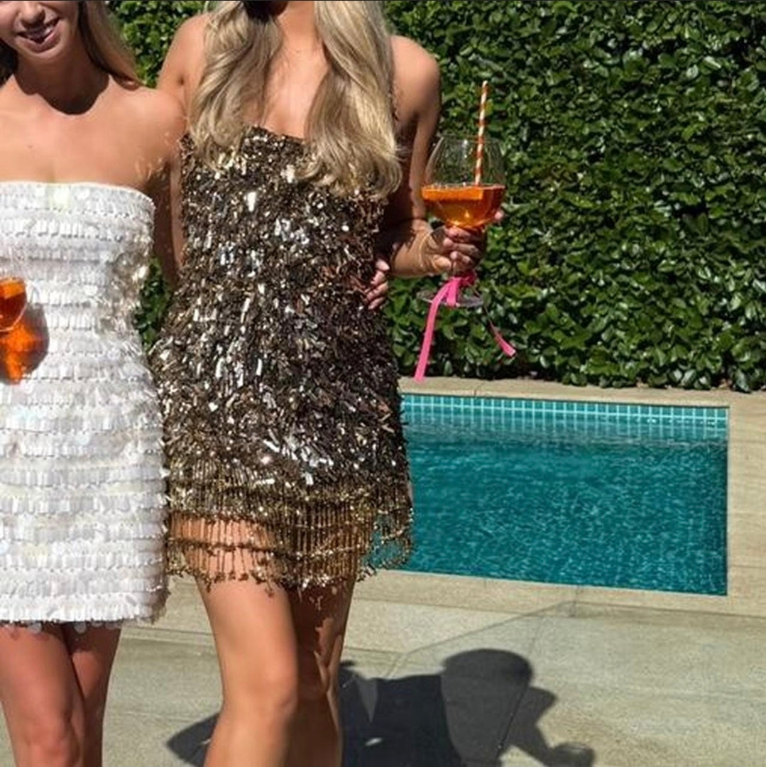 Rachel Gilbert Posie Mini Gold 1/AU8 by Rachel Gilbert available for hire in Hampton East, VIC