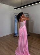 Aurelia gown in Pink by OXA Couture available for hire in Gold Coast, QLD