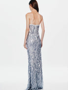 The sapphire sequin maxi dress by Misha available for hire in Mermaid Beach, QLD