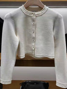 Sandro White Pearl edge Set dress with cardigan by Sandro available for hire in Australia