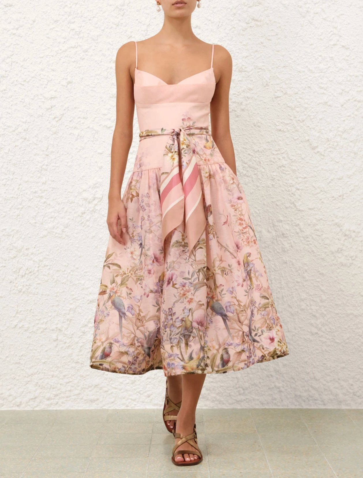 Zimmermann Rebellion Fitted Picnic Dress pink size 3 / AU 14 by Zimmermann available for hire in Cairns, QLD