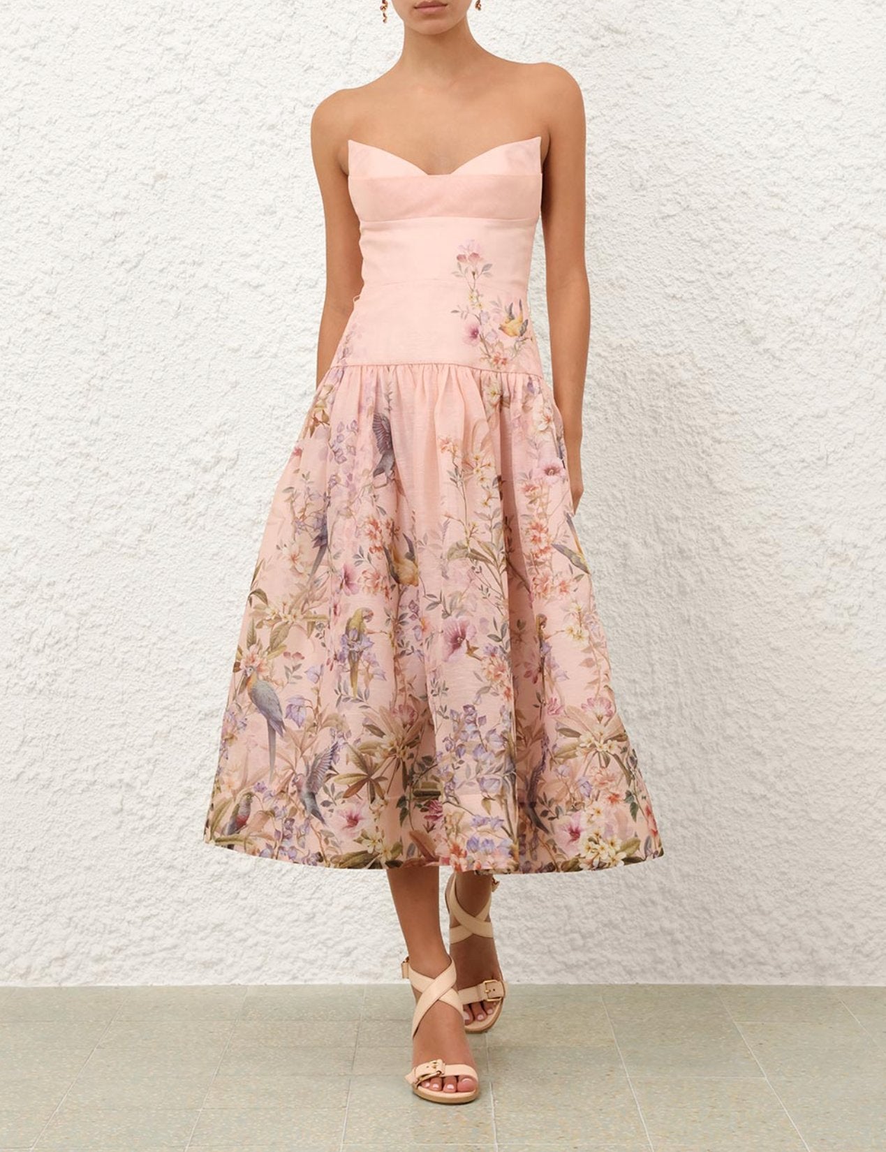 Zimmermann Rebellion Fitted Picnic Dress pink size 3 / AU 14 by Zimmermann available for hire in Cairns, QLD