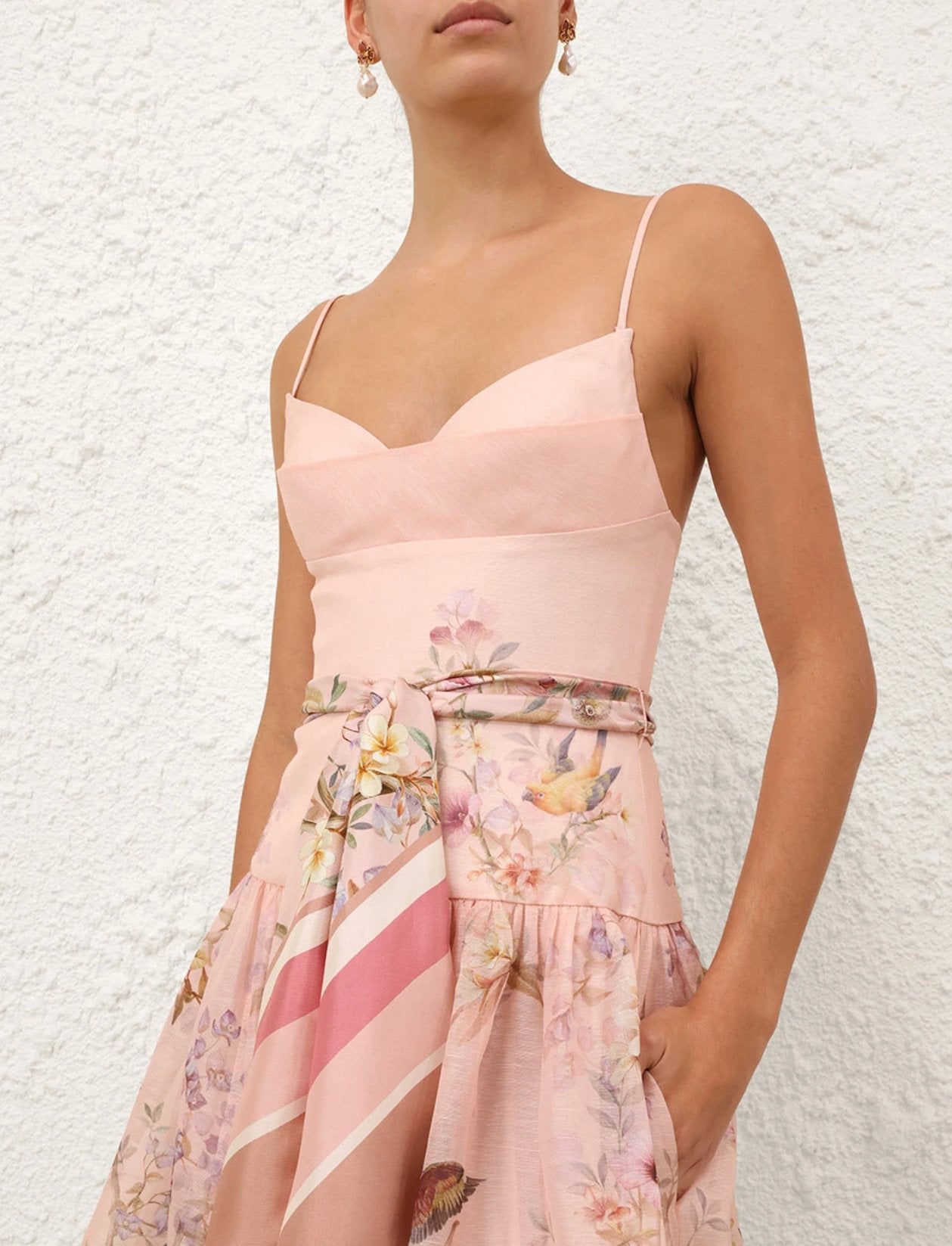 Zimmermann Rebellion Fitted Picnic Dress pink size 3 / AU 14 by Zimmermann available for hire in Cairns, QLD