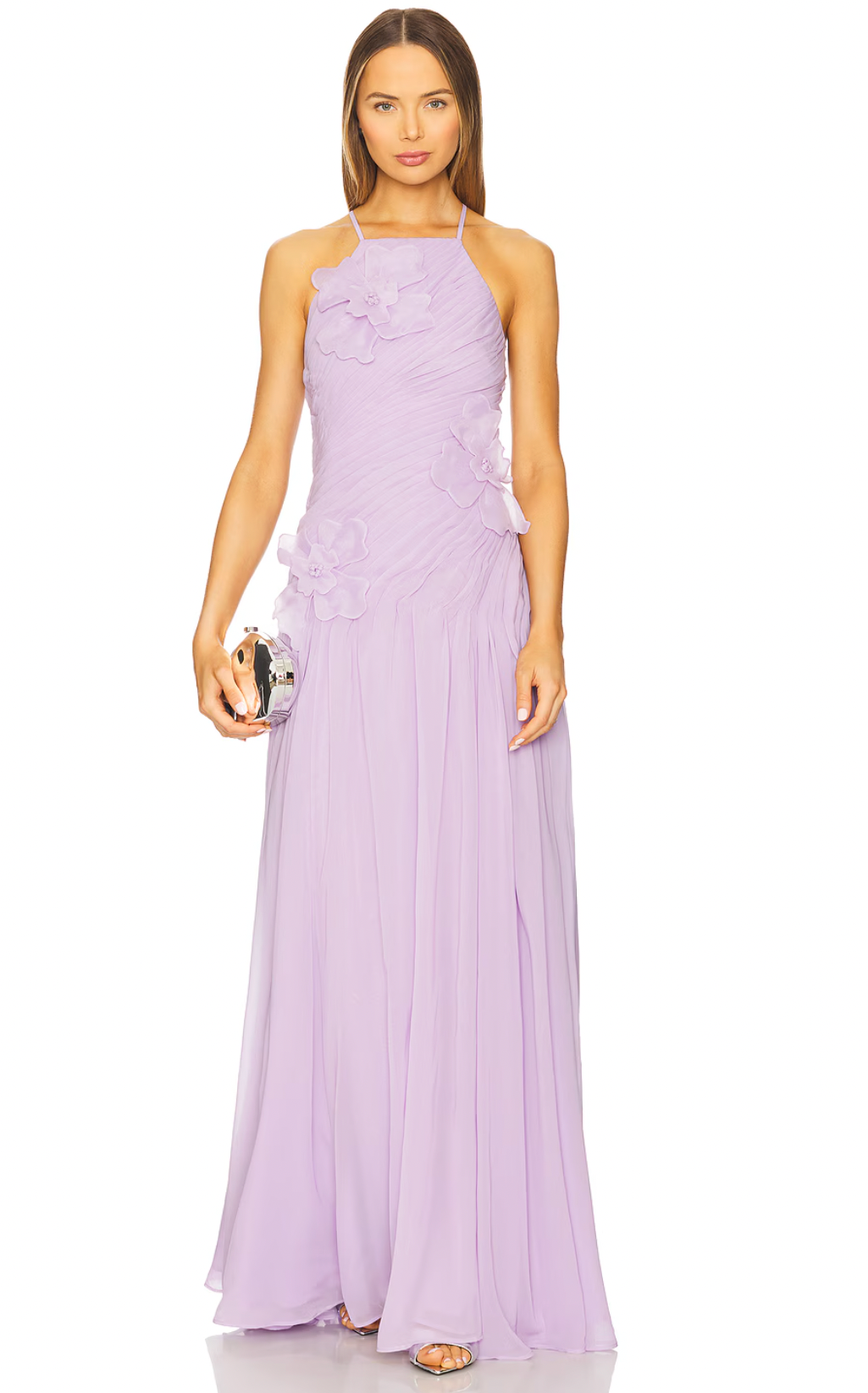 Leo Lin Amya Petal Gown Lilac AU 14 by Leo Lin available for hire in Cairns, QLD