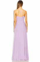 Leo Lin Amya Petal Gown Lilac AU 14 by Leo Lin available for hire in Cairns, QLD