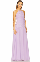 Leo Lin Amya Petal Gown Lilac AU 14 by Leo Lin available for hire in Cairns, QLD
