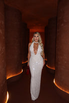 Halter Crystal Sequin by Murmuri available for hire in Bondi, NSW