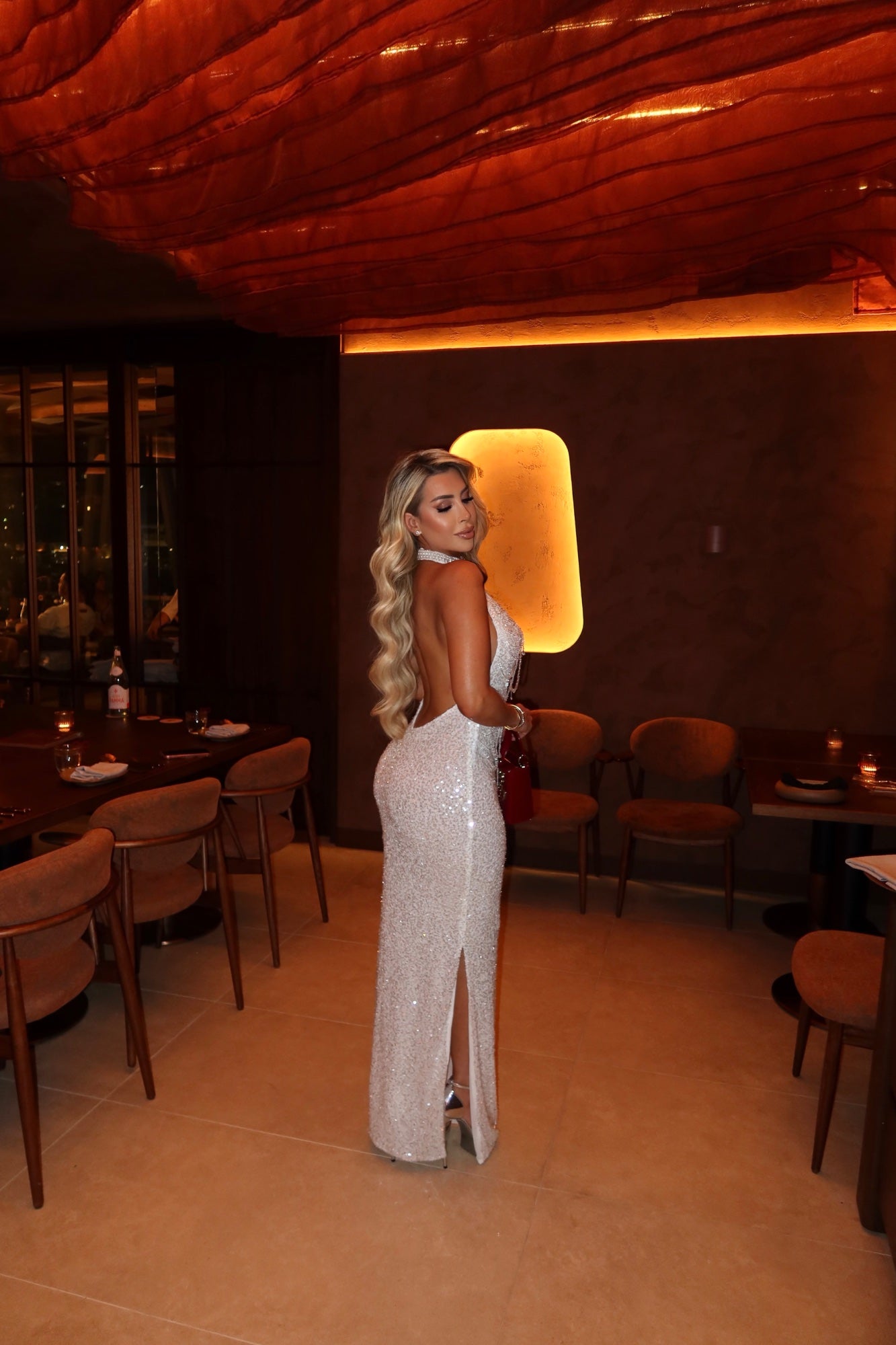 Halter Crystal Sequin by Murmuri available for hire in Bondi, NSW