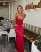 Valerie Set in Cherry by I Am Delilah available for hire in Gold Coast, QLD