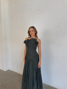 Aquiline Gown in Hunter Green by Aje available for hire in Gold Coast, QLD