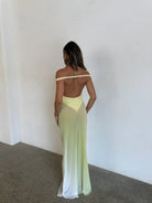 Brielle Dress in Citrus by Natalie Rolt available for hire in Gold Coast, QLD