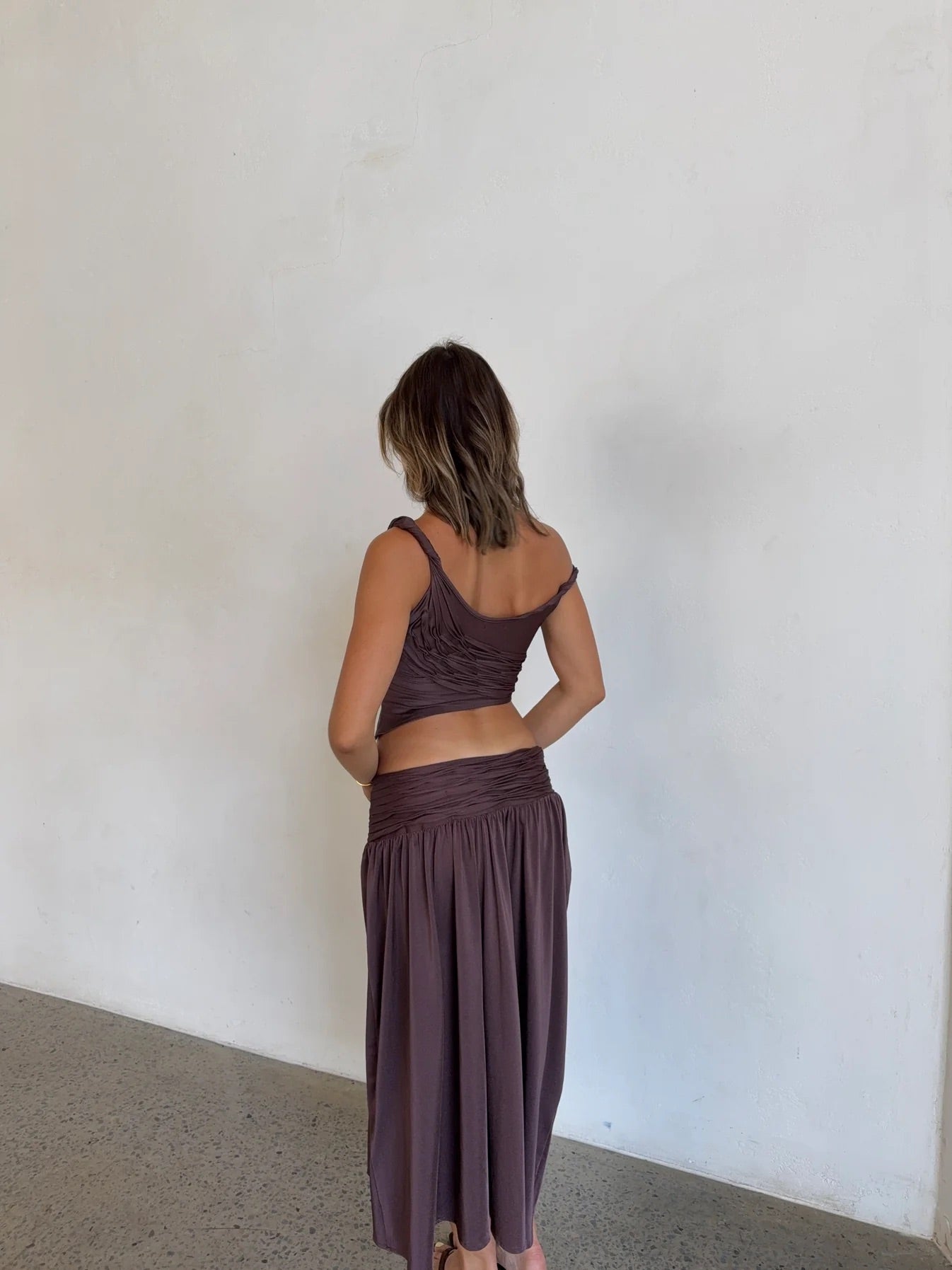 Calypso Set in Plum by Koster Kulture available for hire in Gold Coast, QLD