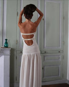 Colette Dress in Ivory by Fait Par Foutch available for hire in Gold Coast, QLD