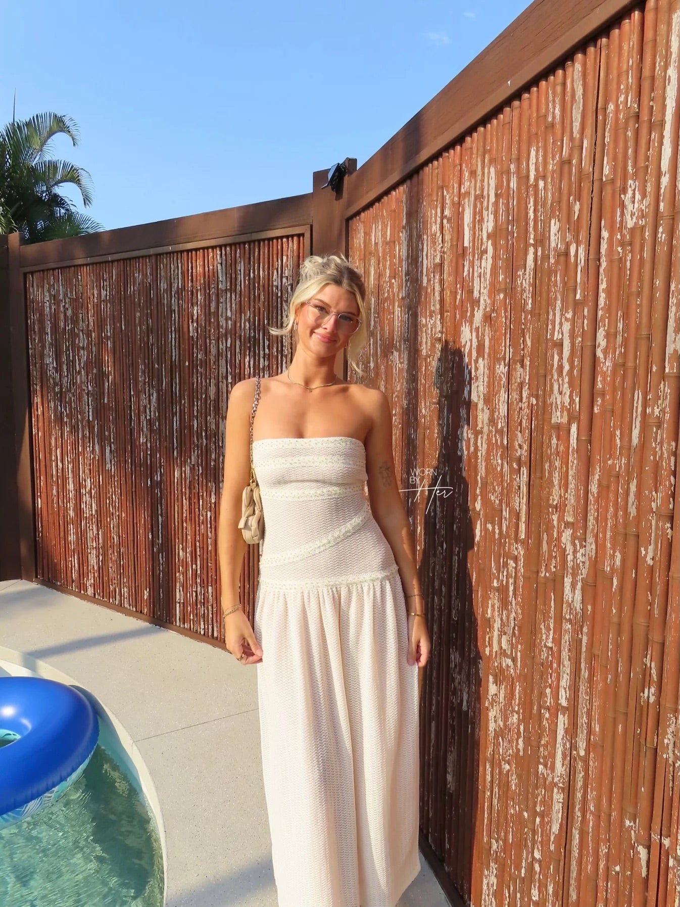 Colette Dress in Ivory by Fait Par Foutch available for hire in Gold Coast, QLD
