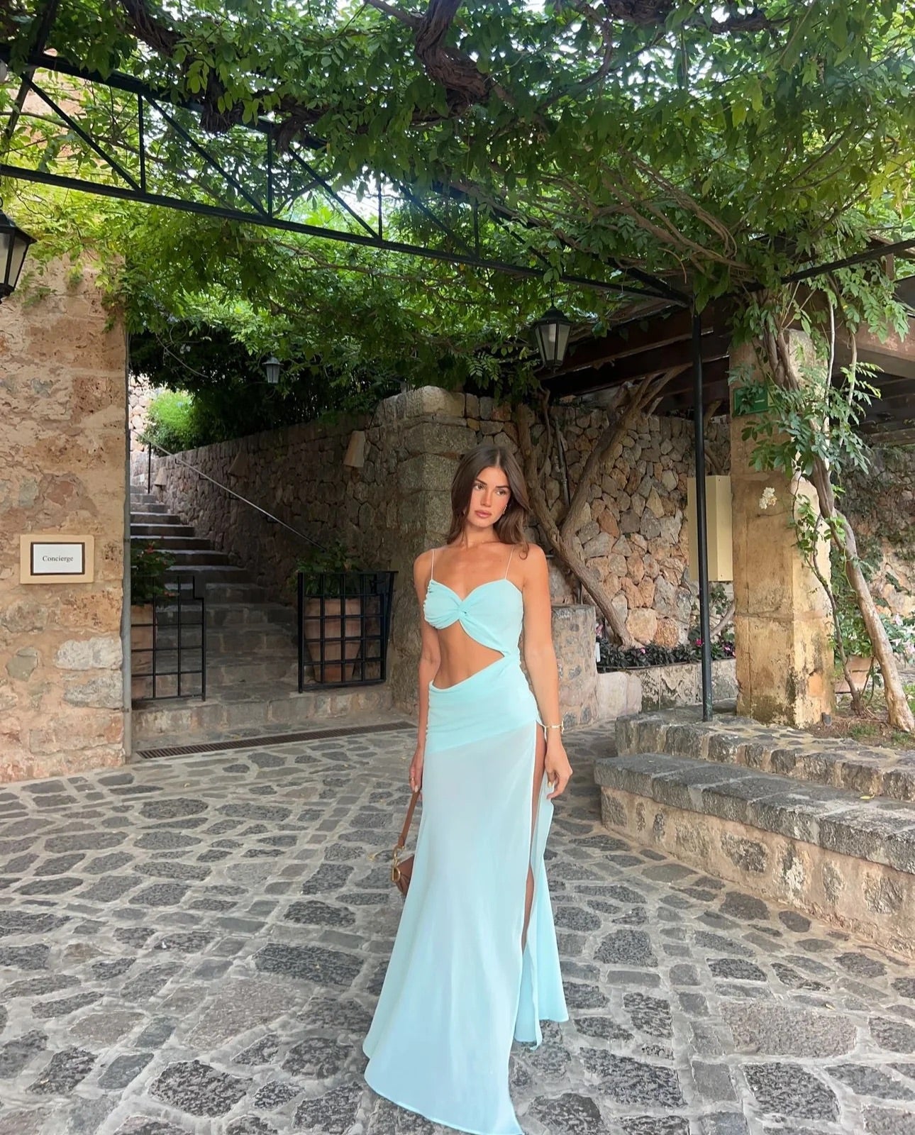 Dhalia Dress in Blue by Natalie Rolt available for hire in Gold Coast, QLD