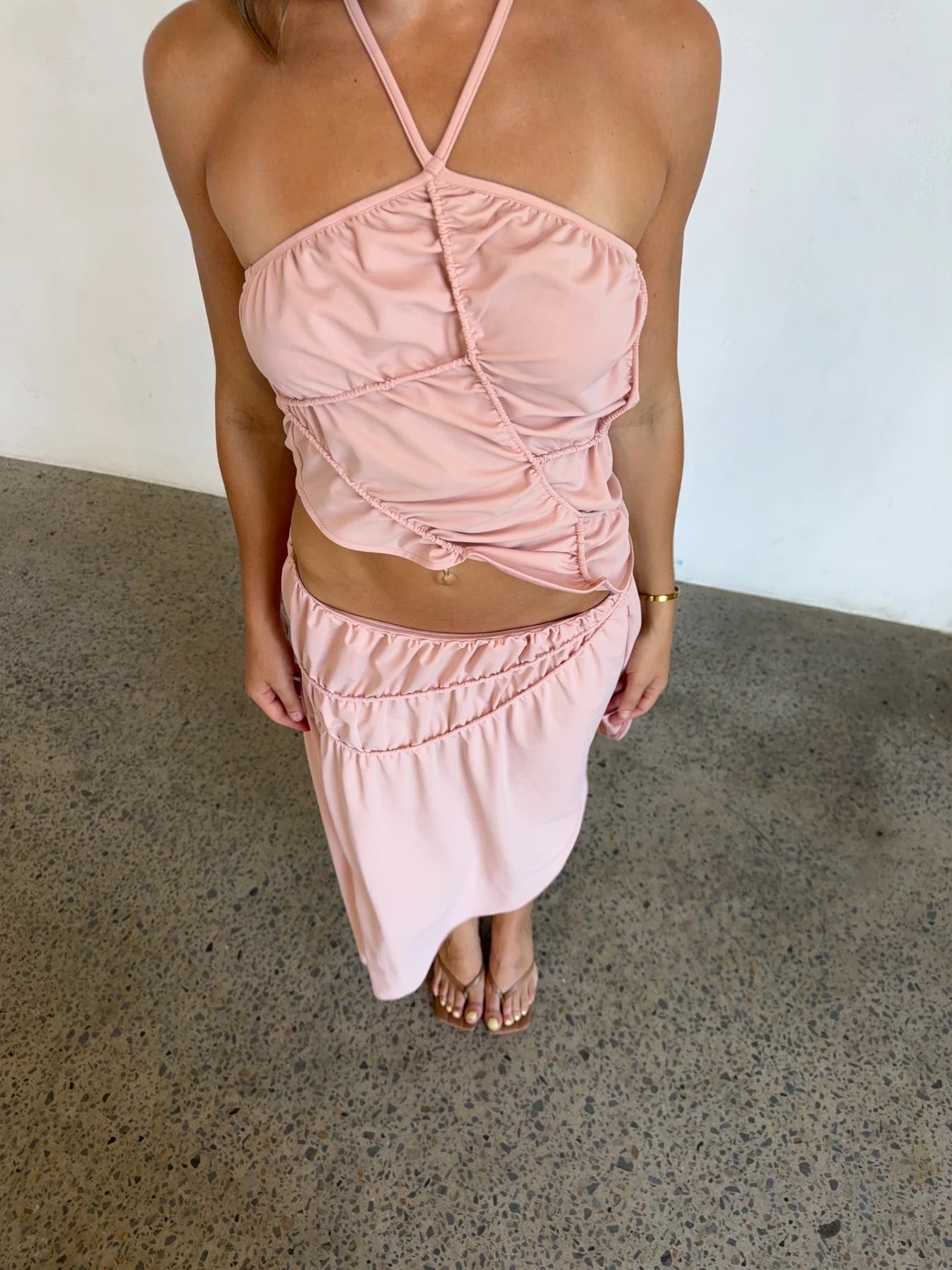 Fluer Set in Blush by Koster Kulture available for hire in Gold Coast, QLD
