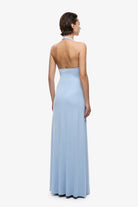 Jennifer Cupro Maxi in Blue by Misha Collection available for hire in Gold Coast, QLD