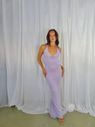 Daphne Dress In Lavender by Asta Resort available for hire in Gold Coast, QLD