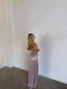 Maya Gown in Dusty Shimmer by L'idee available for hire in Gold Coast, QLD