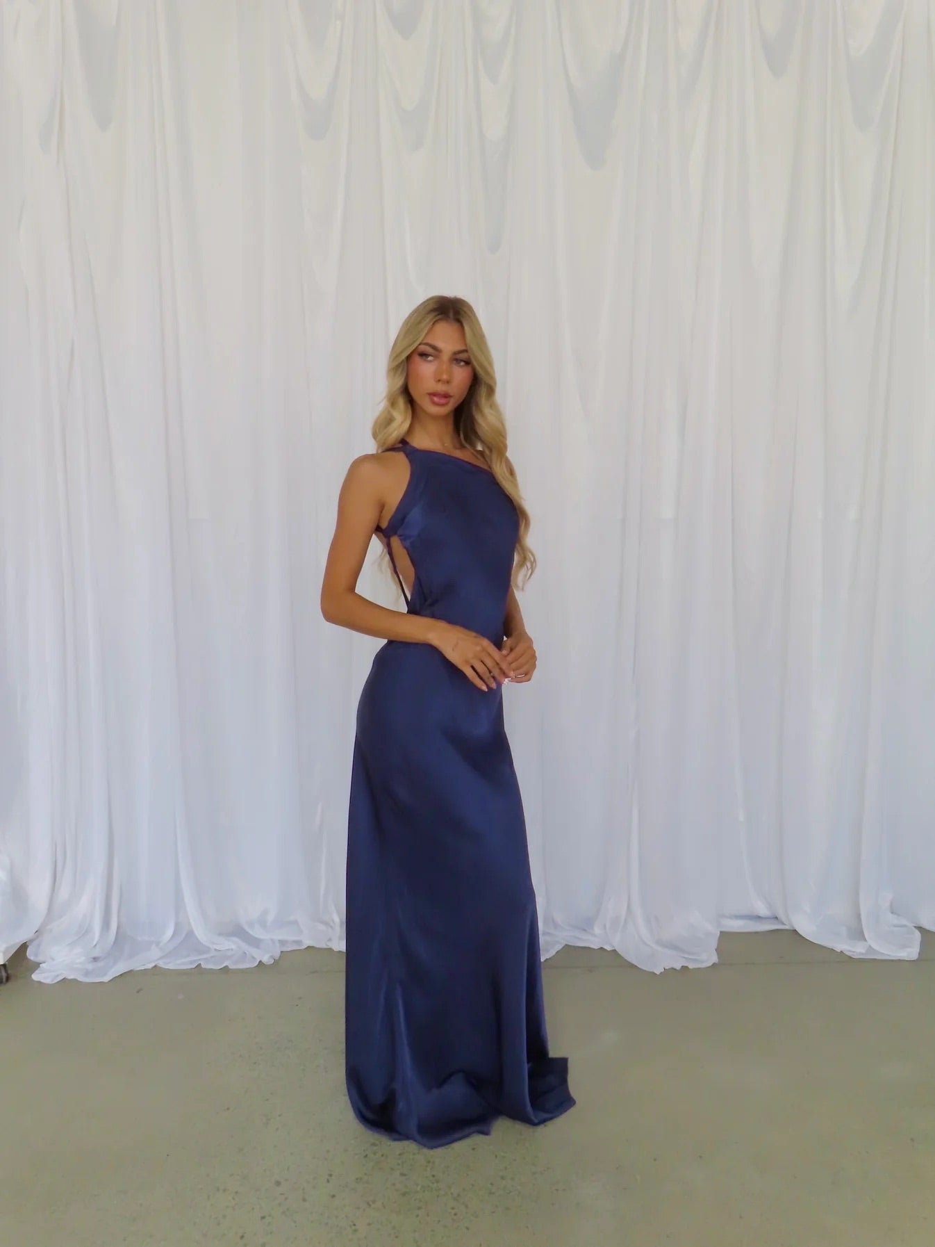 Monique Dress in Navy by Arcina Ori available for hire in Gold Coast, QLD