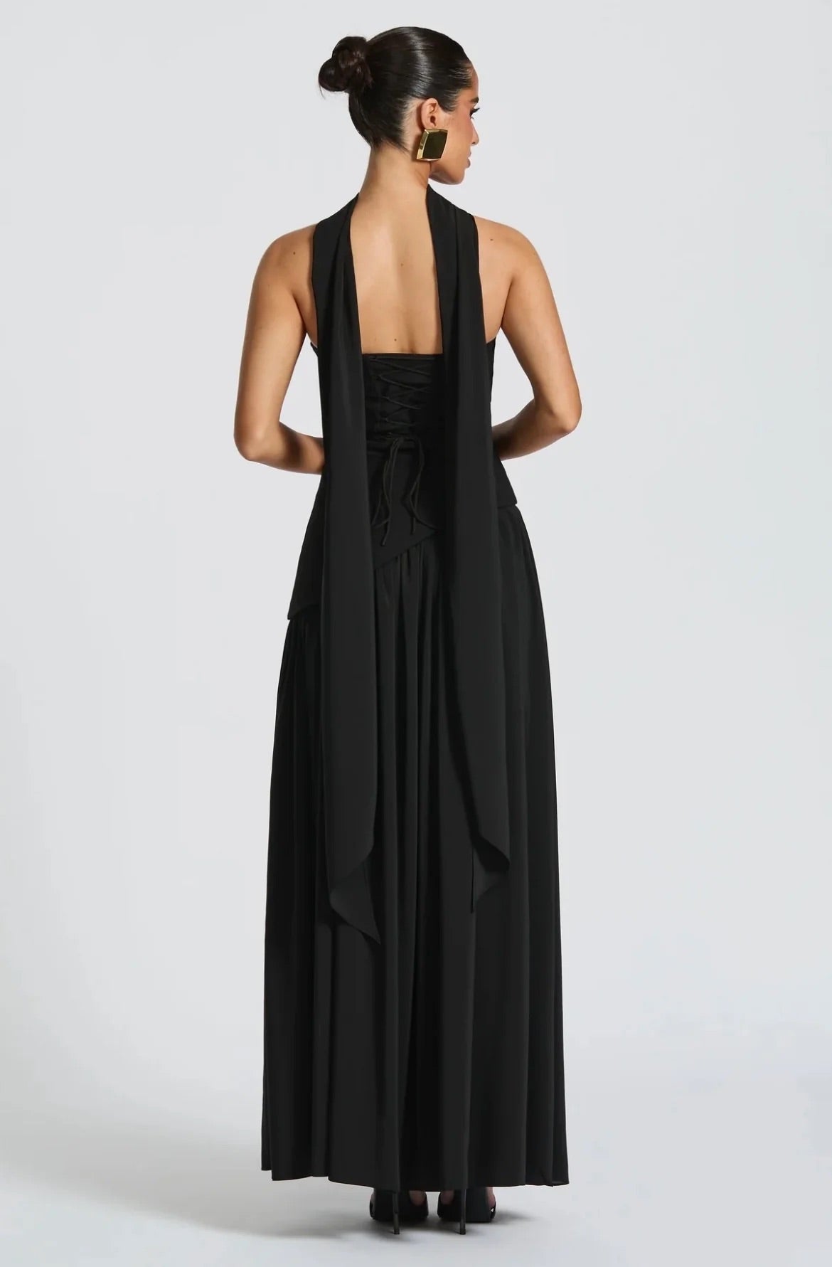 BABYBOO MALIYAH MAXI DRESS BLACK SIZE 8 by Babyboo available for hire in Ivanhoe, VIC