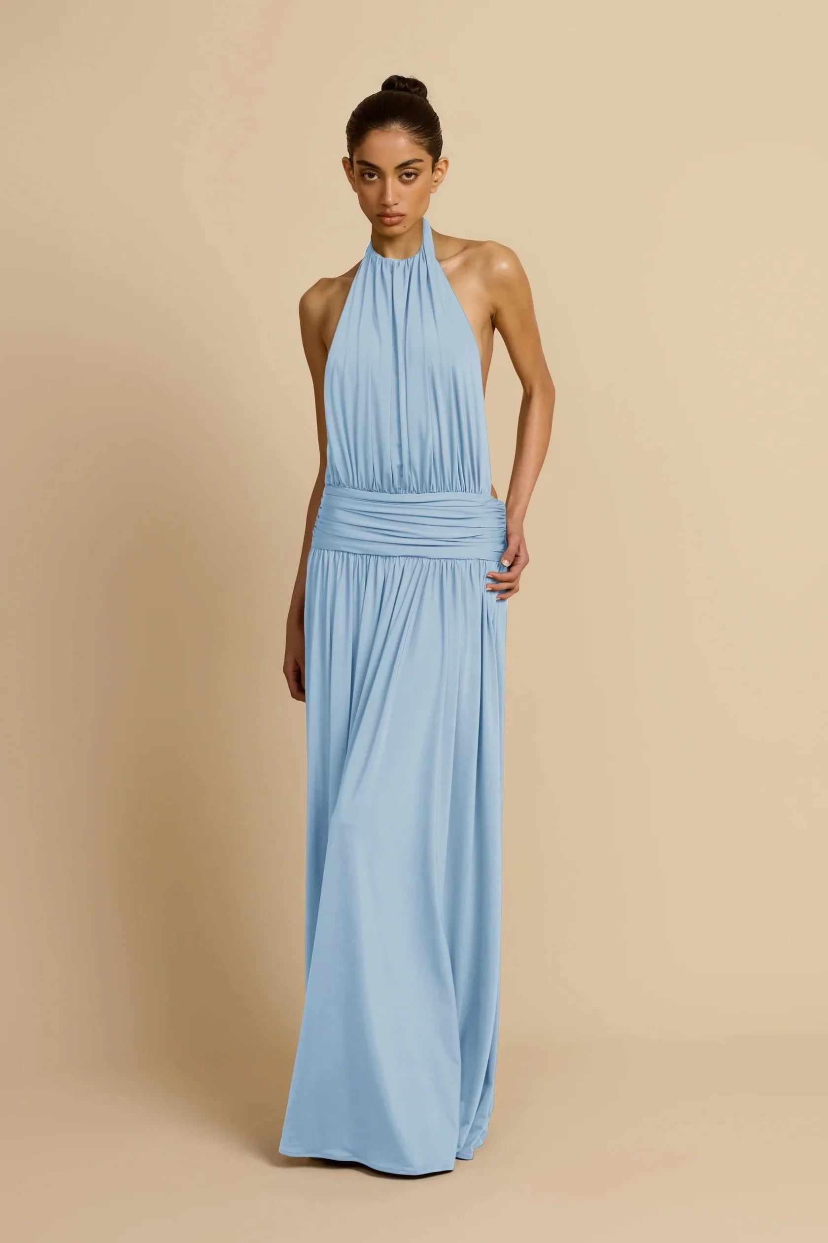 SANTINA DRESS SKY BLUE by Arcina Ori available for hire in Ivanhoe, VIC