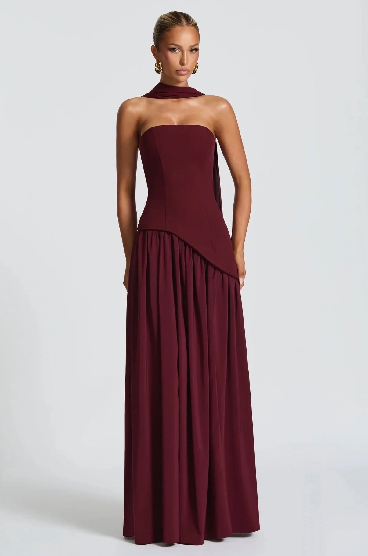 BABYBOO MALIYAH MAXI DRESS CHERRY LACQUER  by Babyboo available for hire in Ivanhoe, VIC