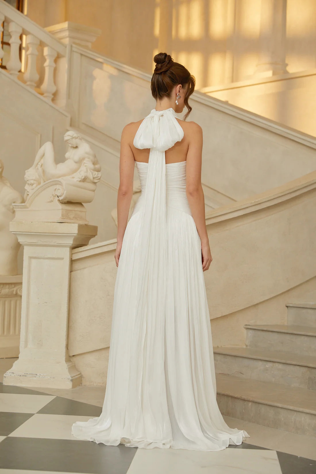 Liri gown in White  by Liridona available for hire in Sydney, NSW