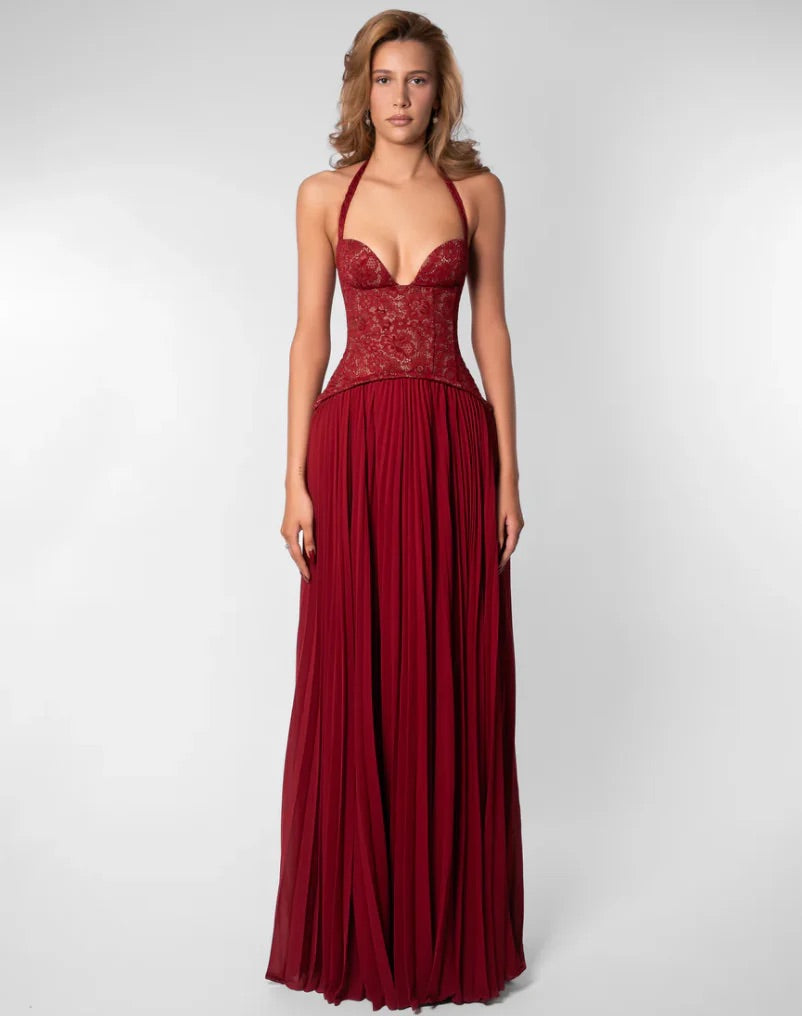 Gaia Dress u=in Red by Fenity available for hire in Gold Coast, QLD