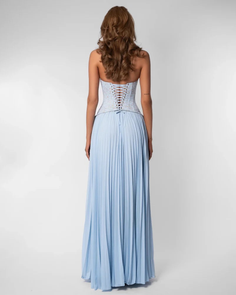 Gaia Dress in Blue by Fenity available for hire in Gold Coast, QLD