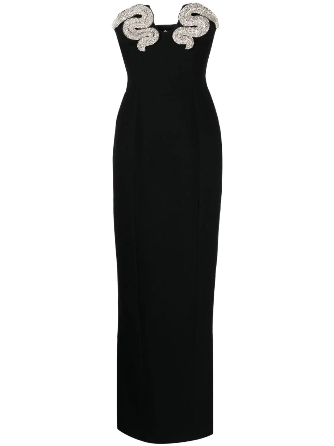 Rachel Gilbert Lukas Gown Black Silver Size 2/AU10 by Rachel Gilbert available for hire in Hampton East, VIC