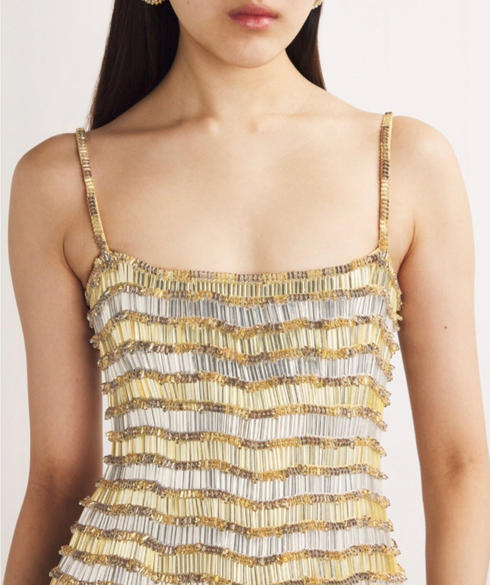Rachel Gilbert Zeph Mini Gold Silver by Rachel Gilbert available for hire in Hampton East, VIC