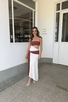 Ayla Strapless Dress by Bec & Bridge available for hire in Oakleigh East