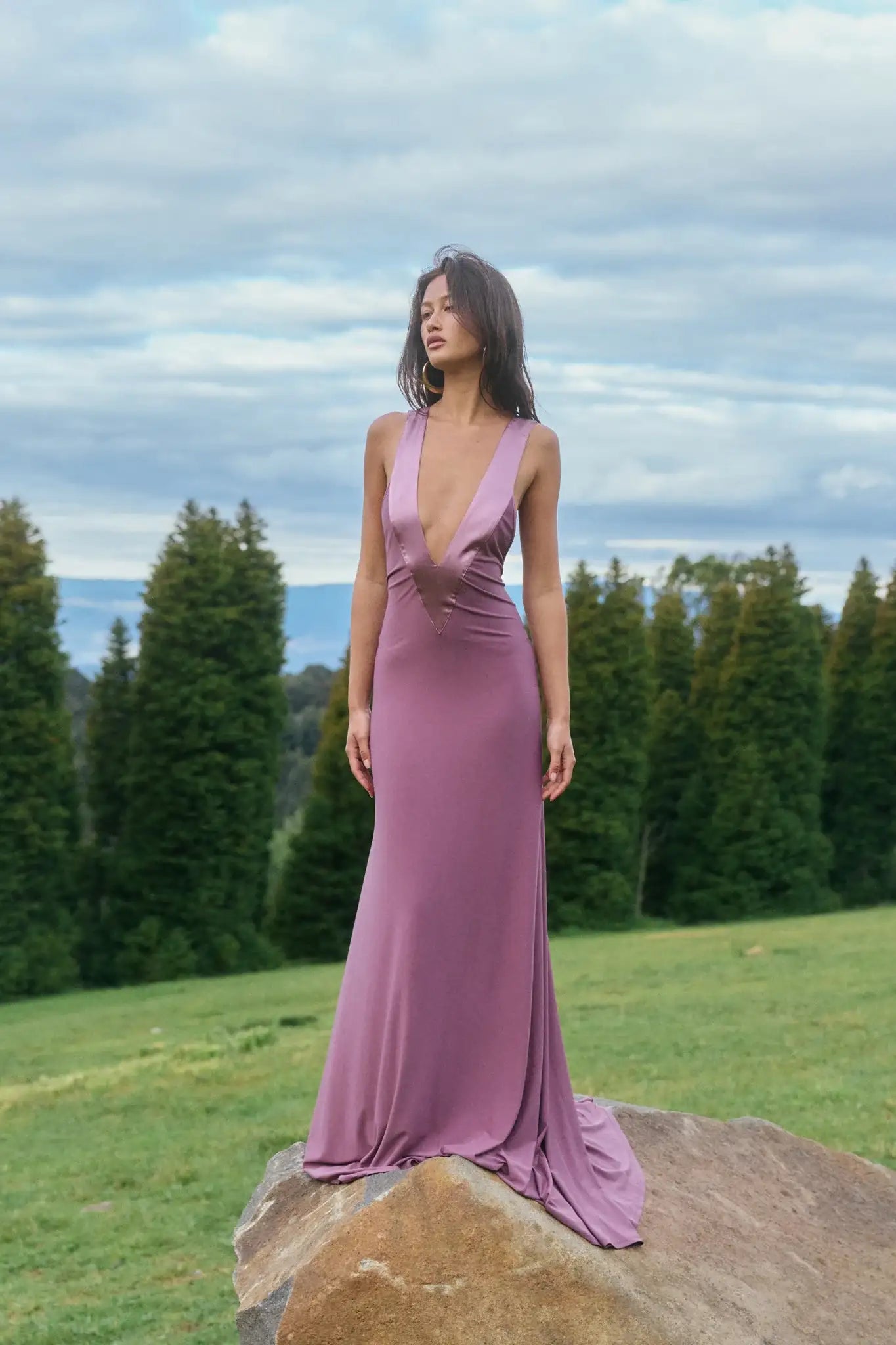 Ance Gria Rosa Gown Mauve by Ance Gria available for hire in Oakleigh East