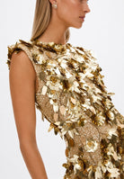 Hugo Gown Gold 3/AU12 by Rachel Gilbert available for hire in Hampton East, VIC