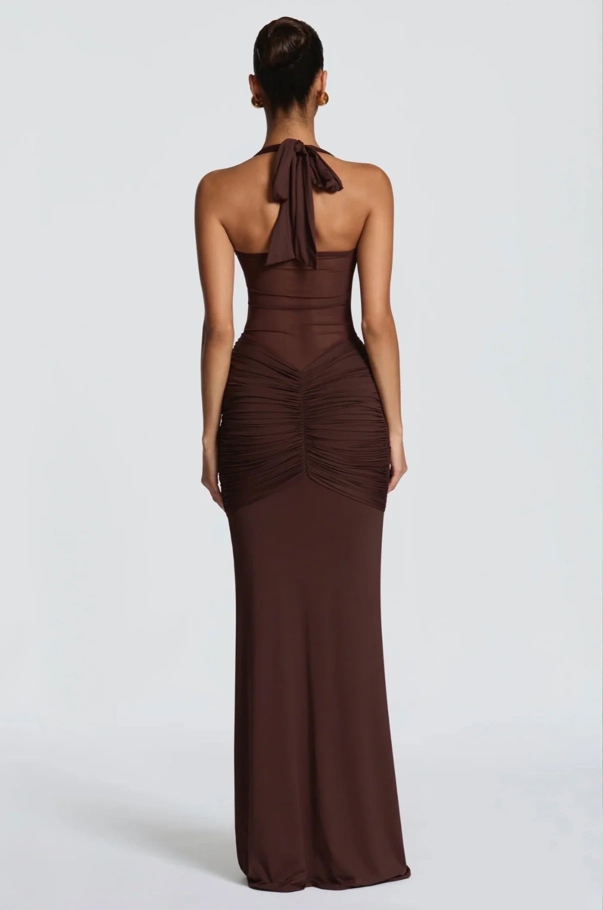 VIXEN MAXI DRESS PLUM BROWN  by Babyboo available for hire in Ivanhoe, VIC