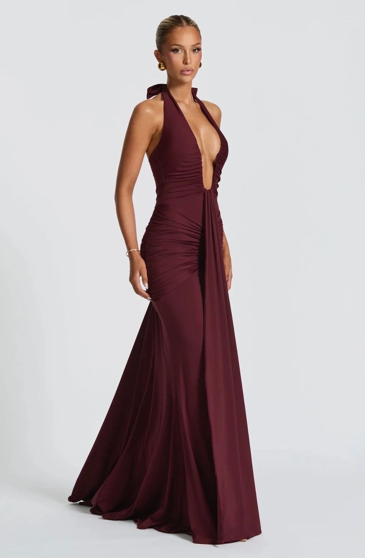Babyboo Rosetta Maxi Dress Cherry Lacquer size 8 (S) by Babyboo available for hire in Ivanhoe, VIC