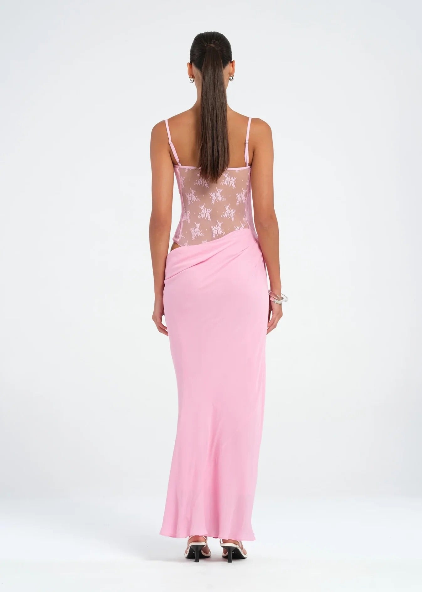 Akio Maxi Dress in Pink by Benni available for hire in Gold Coast, QLD