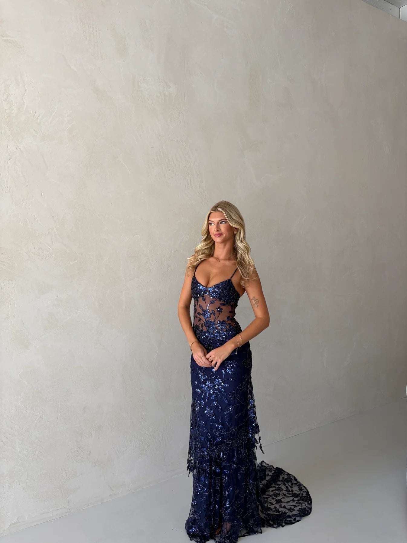 Delilah Maxi in Navy by CHA Collective available for hire in Gold Coast, QLD