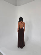 Gaia Gown in Brown by Ance Gria available for hire in Gold Coast, QLD