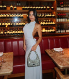 Gaia Gown in Silver by Ance Gria available for hire in Gold Coast, QLD