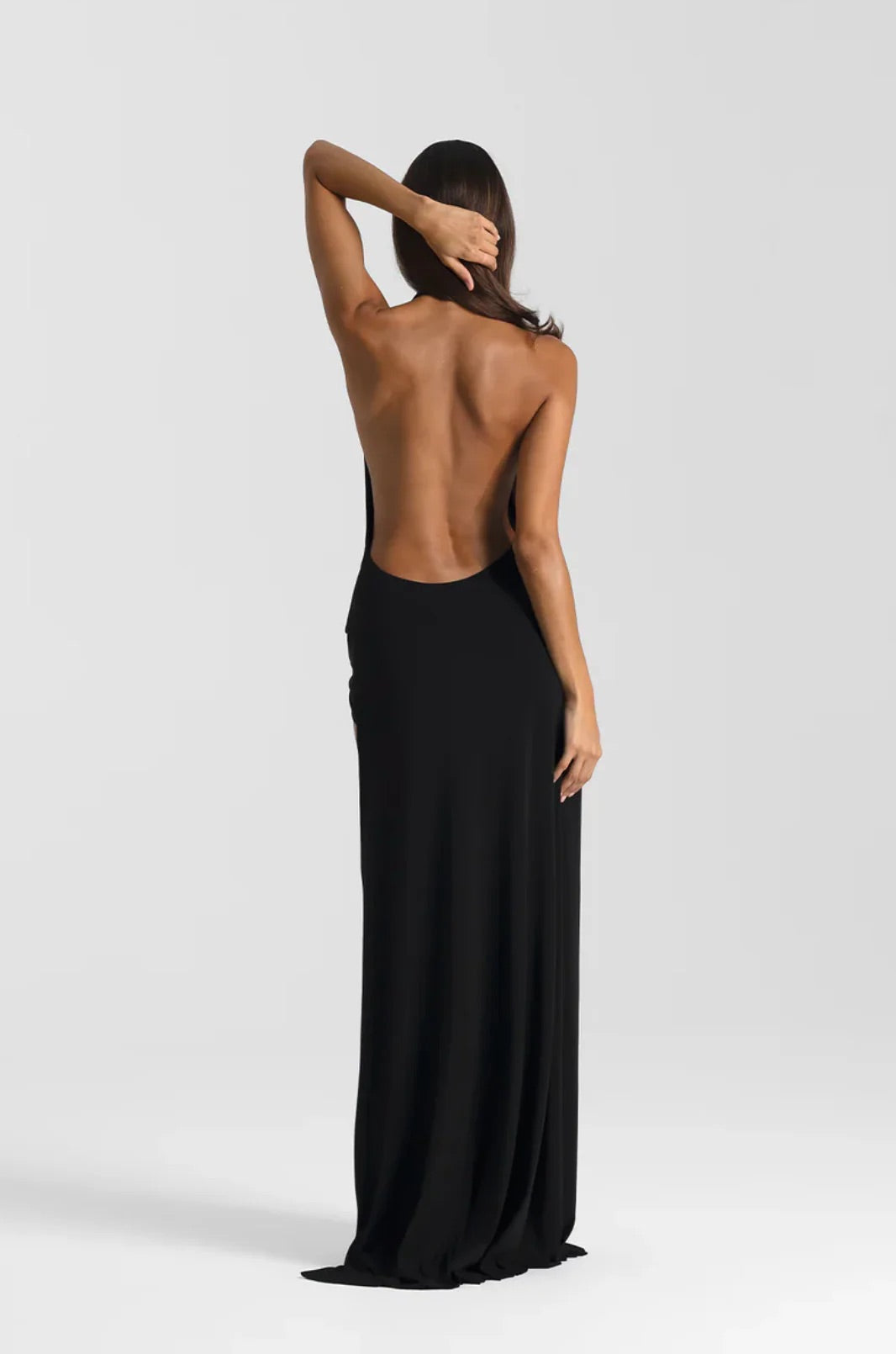Winona Gown in Black by Natalie Rolt available for hire in Gold Coast, QLD