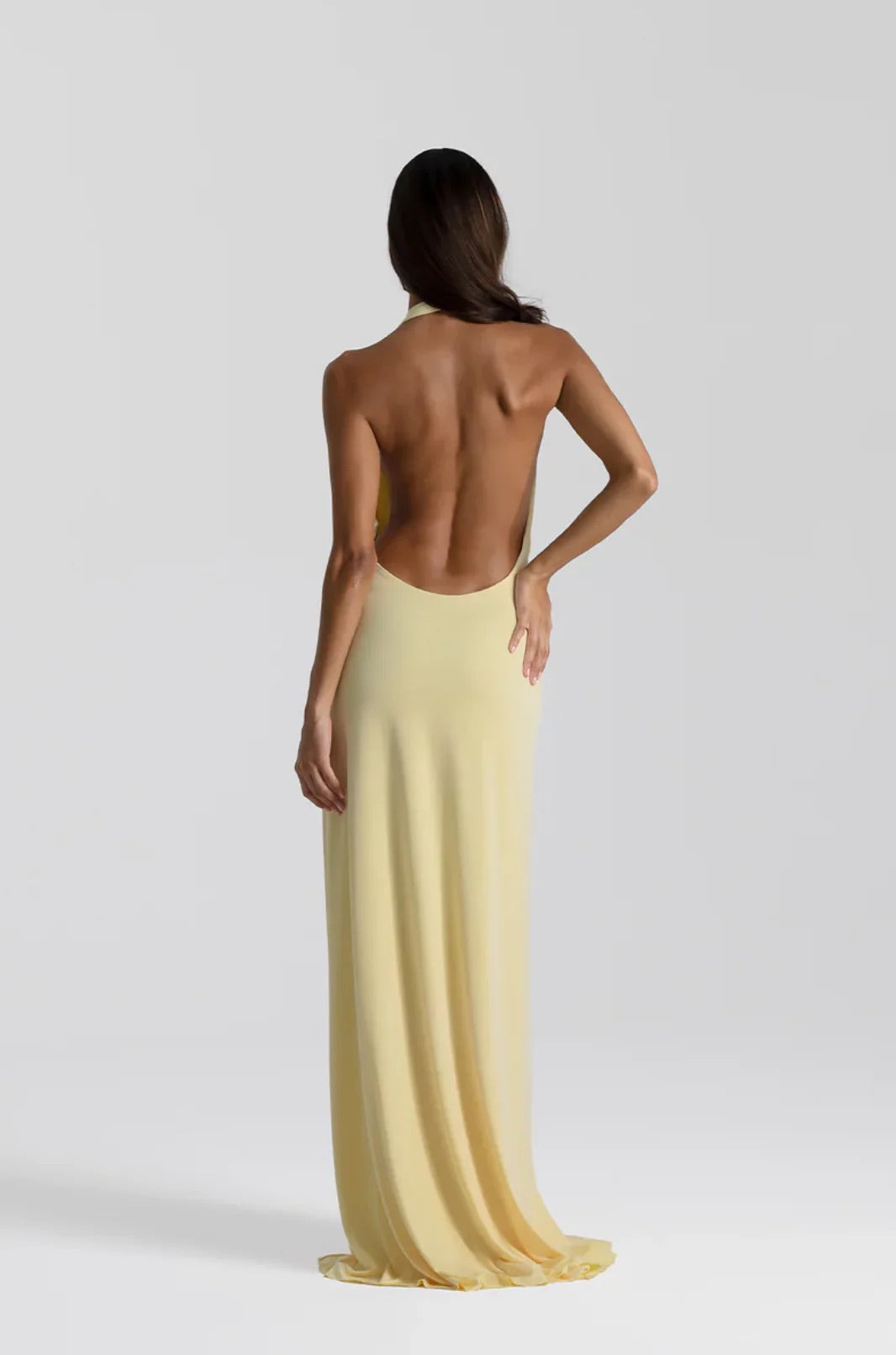 Winona Gown in Lemon by Natalie Rolt available for hire in Gold Coast, QLD