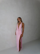 Winona Gown in Pink by Natalie Rolt available for hire in Gold Coast, QLD