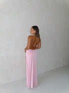 Winona Gown in Pink by Natalie Rolt available for hire in Gold Coast, QLD