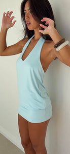 Aspen halter mini dress by Hntr the label  available for hire in Tanilba bay , NSW